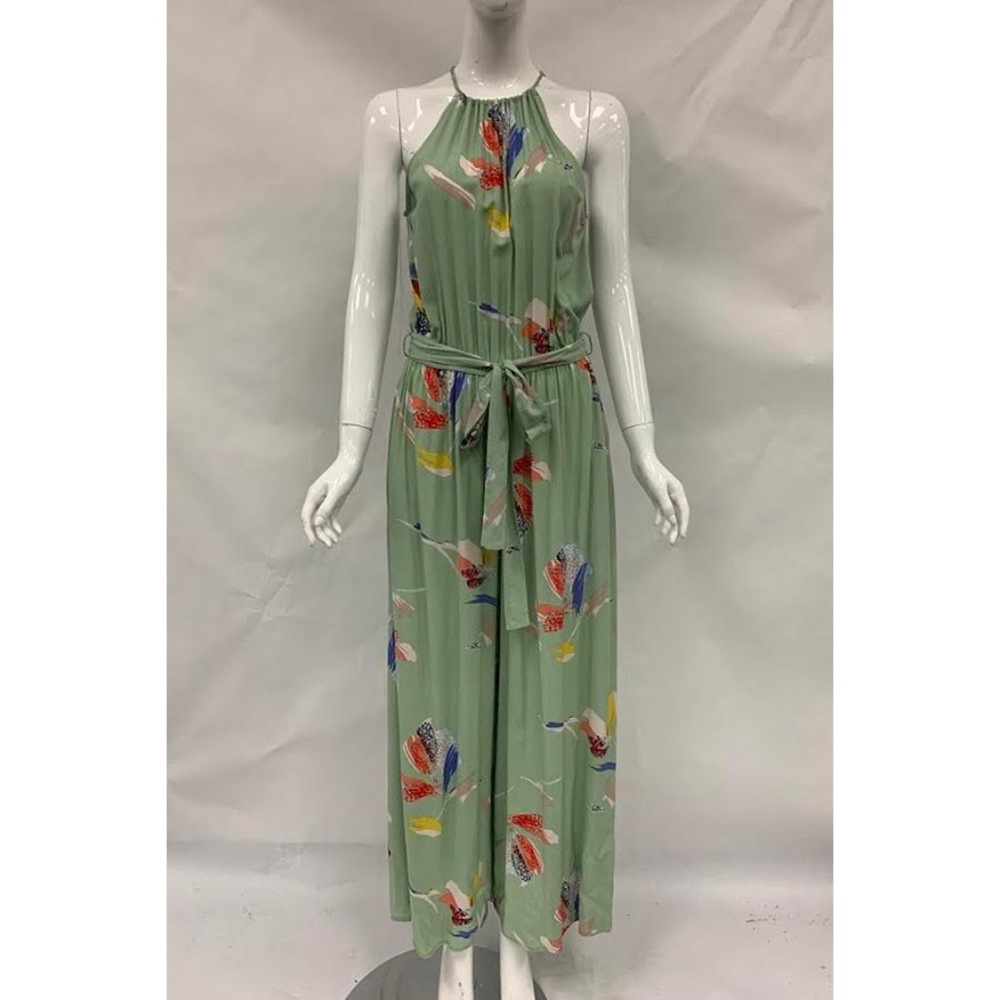 Sleeveless printed jumpsuit